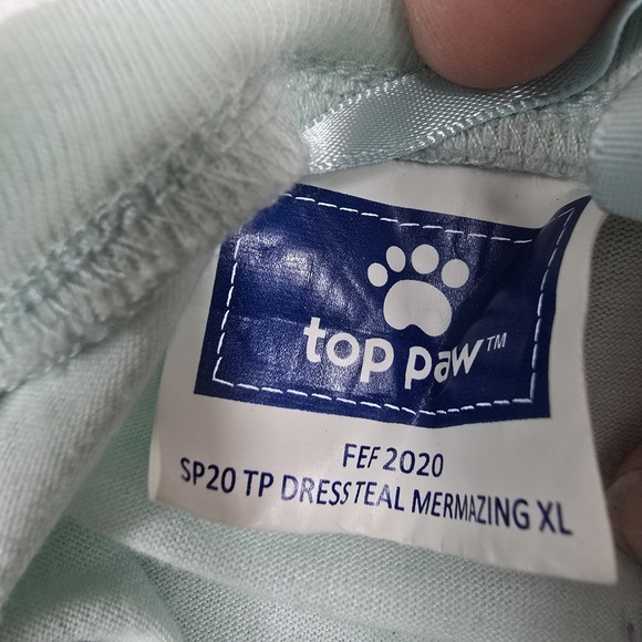 Top Paw Dog Mermazing Shirt Skirt Size XL Teal 2020 Mermaid Apparel - Picture 5 of 6